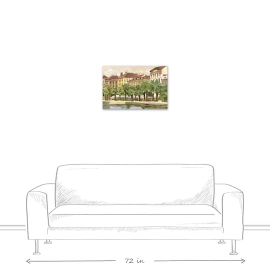 Treeline Cityscape 24" x 16" Canvas Wall Art